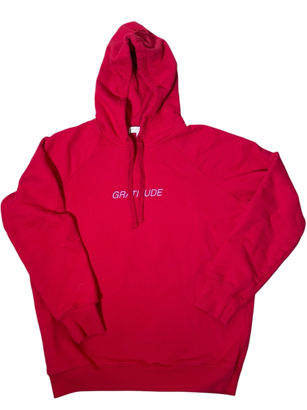 Spiritual Gangster Cotton Hoodie Sweatshirt Hamsa Pink Red Pullover Sz M YOGA - Picture 2 of 7